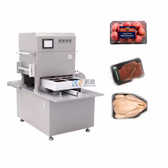 Automatic Plastic Meal Food Salad Tray Sealer Plastic Box Tray Sealing Machine Vacuum Bowl Vacuum Map Tray Packing Machine
